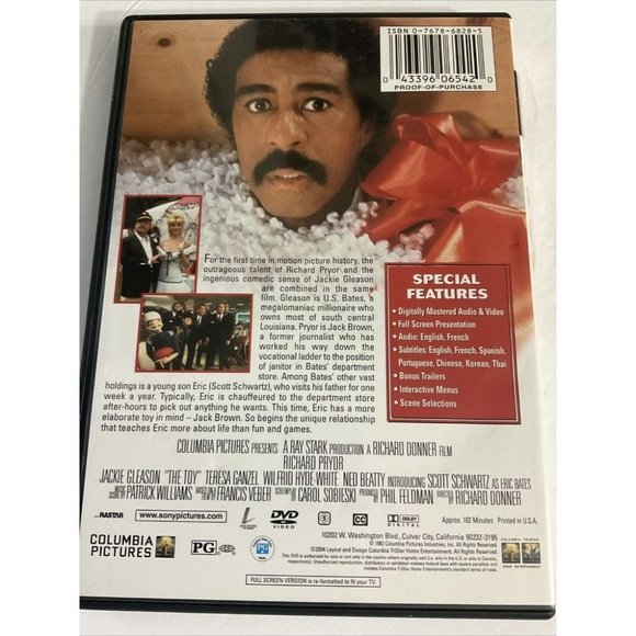 THE TOY (1982) DVD, 2001, Richard Pryor, Jackie Gleason Comedy - GOOD - Picture 2 of 6